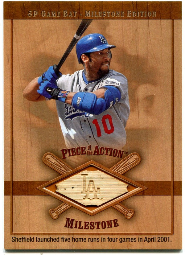 Gary Sheffield Upper Deck Piece of the Action Bat Card 2001