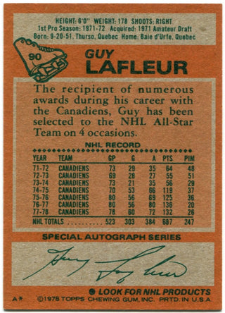 Guy Lafleur 1978-79 Topps Card #90