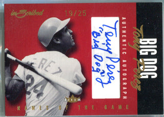 Tony Perez 2004 Fleer Skybox Autographed Card w/ "Big Dog" Inscription #19/25