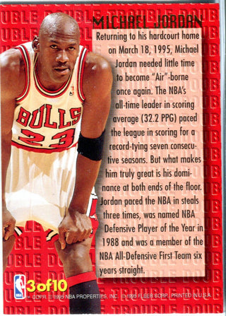 Michael Jordan 1995 Fleer Ultra Double Trouble Card