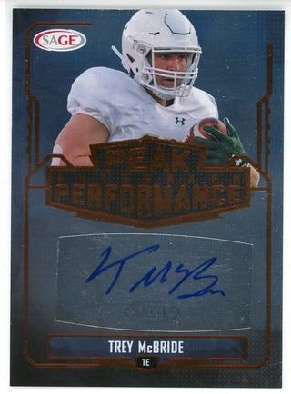 Trey McBride Autographed 2022 Sage Peak Performance Card #PKA-TM