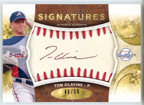 Tom Glavine Autographed 2009 Upper Deck Sweet Spot Signatures Card #S-TG