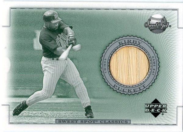 Kirby Puckett 2002 Upper Deck Game Used Bat Card