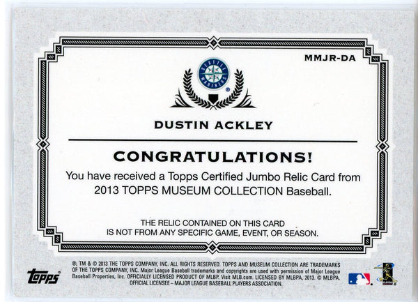 Dustin Ackley 2013 Topps Museum Collection Momentous Material Card #MMJR-DA