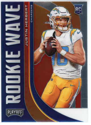 Justin Herbert 2020 Panini Playoff Rookie Wave Card #RW-4