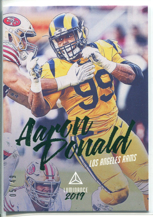 Aaron Donald 2019 Panini Luminance Insert Card