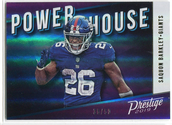 Saquan Barkley 2019 Panini Prestige Power House Insert Card