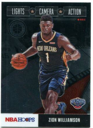 Zion Williamson Panini NBA Hoops Premium Stock Lights Camera Action 2019