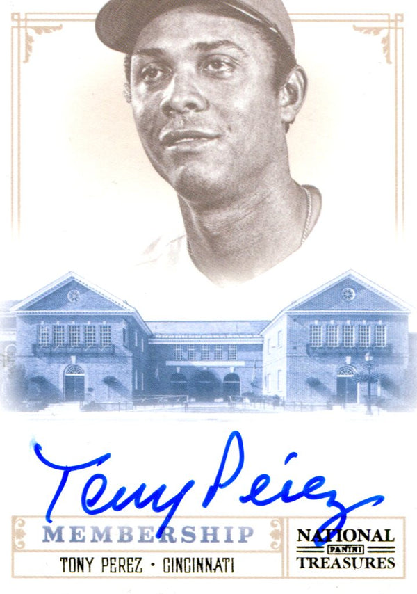 Tony Perez Autographed Panini Card #23/25