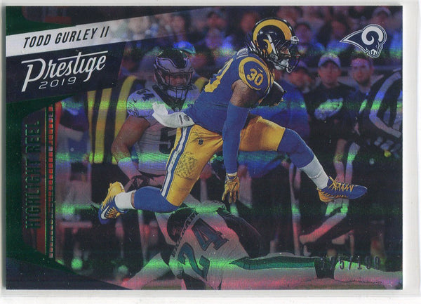 Todd Gurley 2019 Panini Prestige Highlight Reel Insert Card