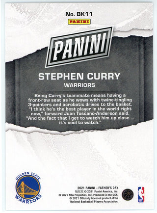 Stephen Curry 2021 Panini Father's Day Card #BK11