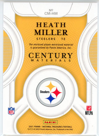 Heath Miller 2021 Panini National Treasures Century Materials Patch Card #CM-HM