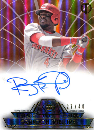 Brandon Phillips Autographed Topps Card #27/40