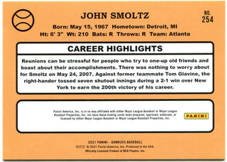 John Smoltz Panini Donruss 2021 1027/2021