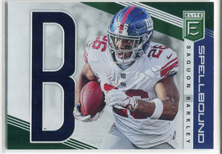 Saquon Barkley 2019 Panini Donruss Elite Spellbound Insert Card