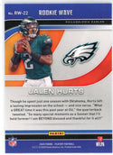 Jalen Hurts 2020 Panini Playoff Rookie Wave Card #RW-22