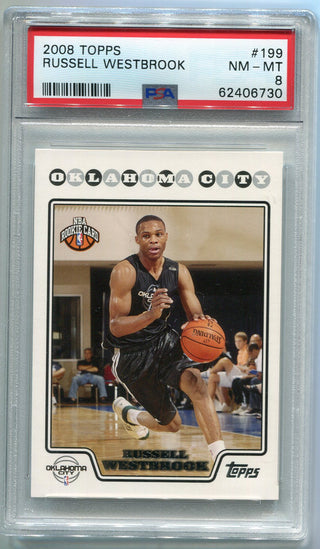 Russell Westbrook 2008 Topps Rookie Card (PSA NM-MT 8)