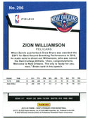 Zion Williamson NBA Hoops Premium Stock Tribute Rookie 2019