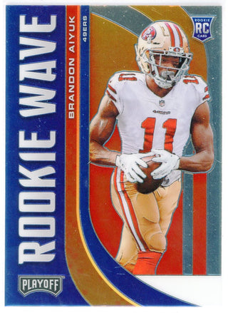 Brandon Aiyuk 2020 Panini Donruss Playoff Rookie Wave Card #RW-10