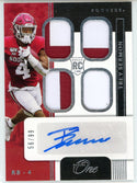 Trey Sermon Autographed 2021 Panini Chronicles Panini One Draft Pick Patch Card #QP-TSE