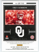 Trey Sermon Autographed 2021 Panini Chronicles Panini One Draft Pick Patch Card #QP-TSE