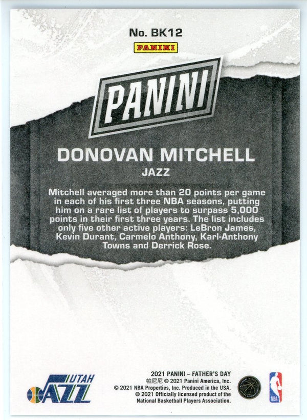 Donovan Mitchell 2021 Panini Father's Day Card #BK12