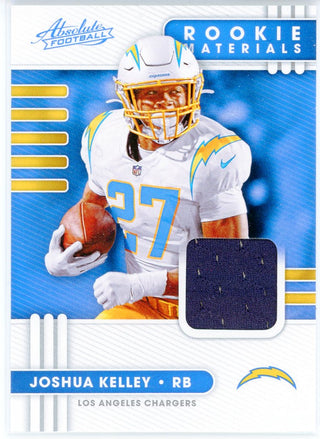 Joshua Kelley 2020 Panini Absolute Rookie Materials Card #40