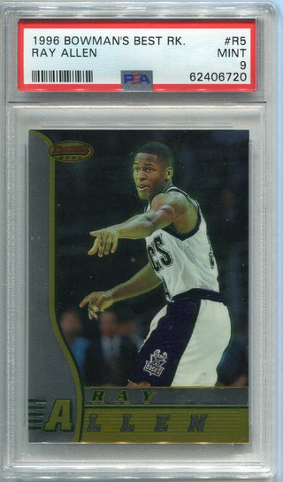 Ray Allen 1996 Bowman's Best Rookie Card (PSA Mint 9)