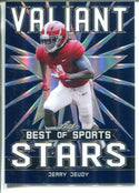 Jerry Jeudy 2020 Leaf Valiant Best of Sports Blue Rookie Card 3/25