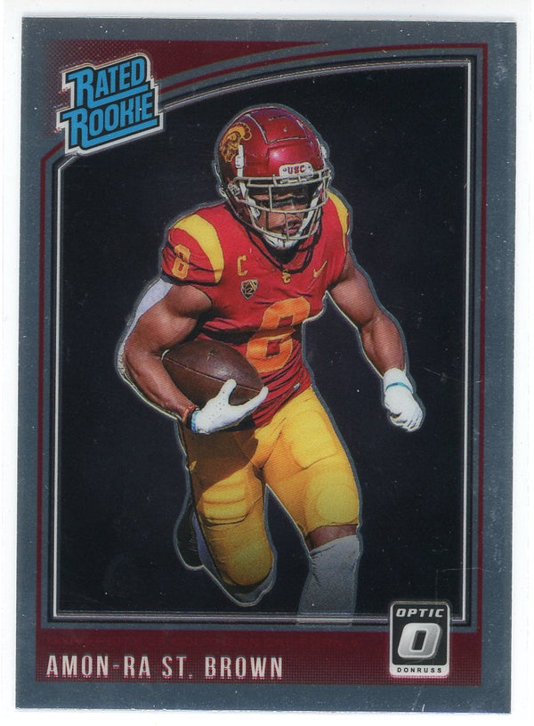 Amon-Ra St. Brown 2021 Panini Chronicles Donruss Optic Draft Picks Rated Rookie Card #224