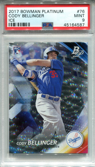 Cody Bellinger 2017 Bowman Platinum Ice Rookie Card #76 (PSA)