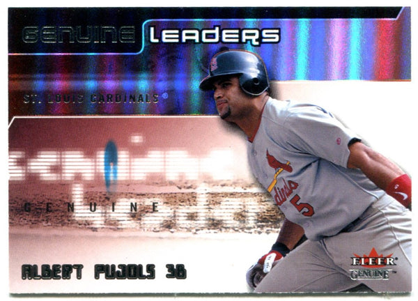 Albert Pujols Genuine Leaders Fleer 2002