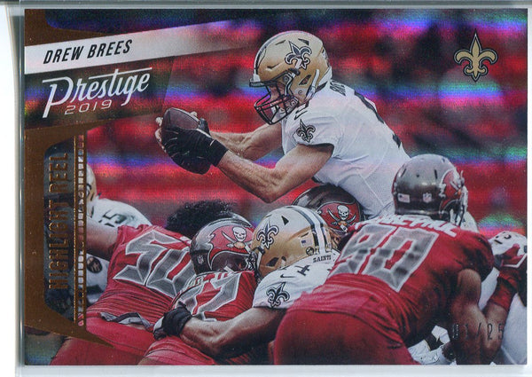 Drew Brees 2019 Panini Prestige Highlight Reel Insert Card