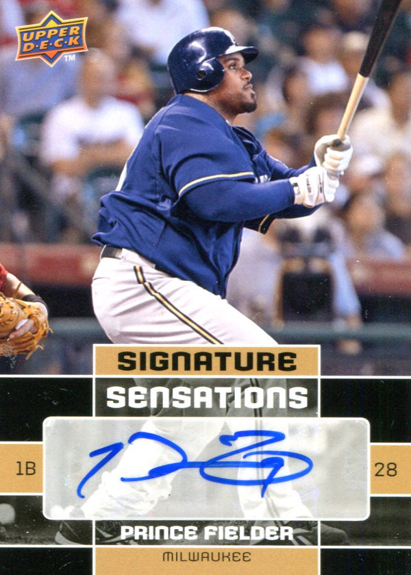 Prince Fielder Autographed Upper Deck Card