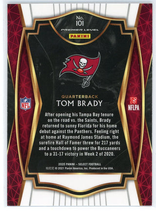 Tom Brady 2020 Panini Select Premier Level Card #101