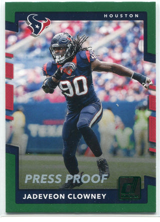 Jadeveon Clowney 2017 Panini Donruss Elite Press Proof Insert Card