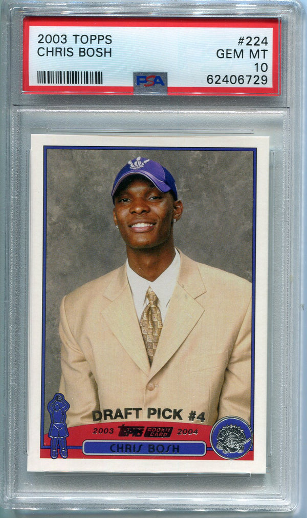 Chris Bosh 2003 Topps Rookie Card (PSA GEM MT 10)