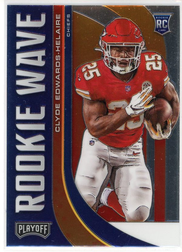 Clyde Edwards-Helaire 2020 Panini Playoff Rookie Wave Card #RW-12