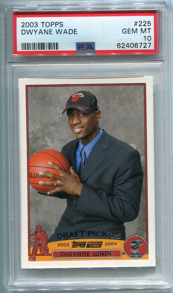 Dwyane Wade 2003 Topps Rookie Card (PSA GEM MT 10)