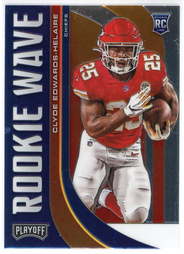 Clyde Edwards-Helaire 2020 Panini Playoff Rookie Wave Card #RW-12