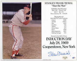 Stan Musial Autographed 8x10 Photo