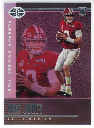 Mac Jones 2021 Panini Chronicles Illusions Draft Picks Rookie Card #109