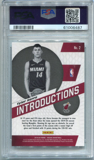 Tyler Herro 2019 Panini Mosaic Introductions Rookie Card (PSA GEM MT 10)