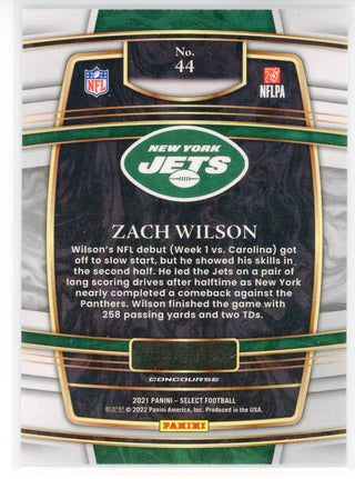 Zach Wilson 2021 Panini Select Rookie Card #44