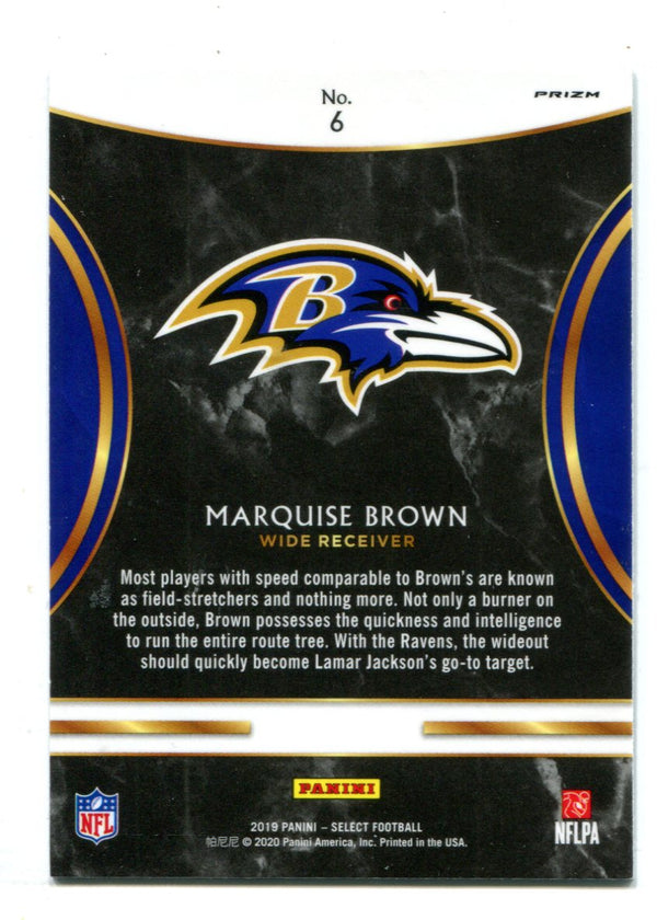 Marquise Brown 2019 Select Silver Prizm Rookie Selections RC SP #6