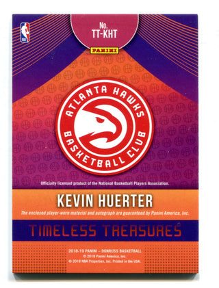 Kevin Huerter 2018 Panini Timeless Treasures #TTKHT RPA /99