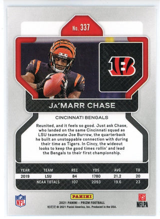 Ja'Marr Chase 2021 Panini Prizm Rookie Card #337