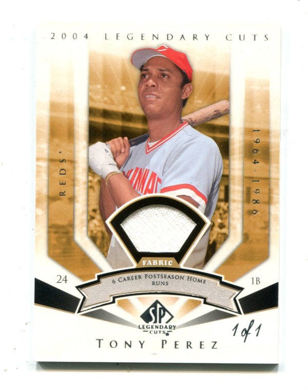 Tony Perez 2004 Upper Deck Legendary Cuts Fabric Card #118 Card 1/1