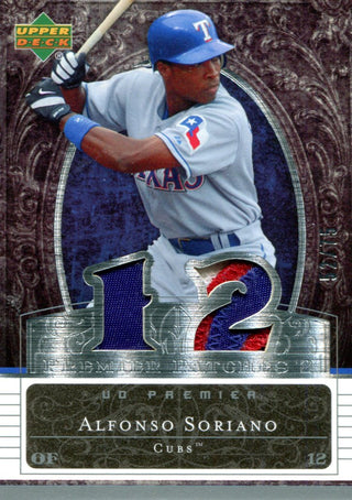 Alfonso Soriano Upper Deck Jersey Card #52/75