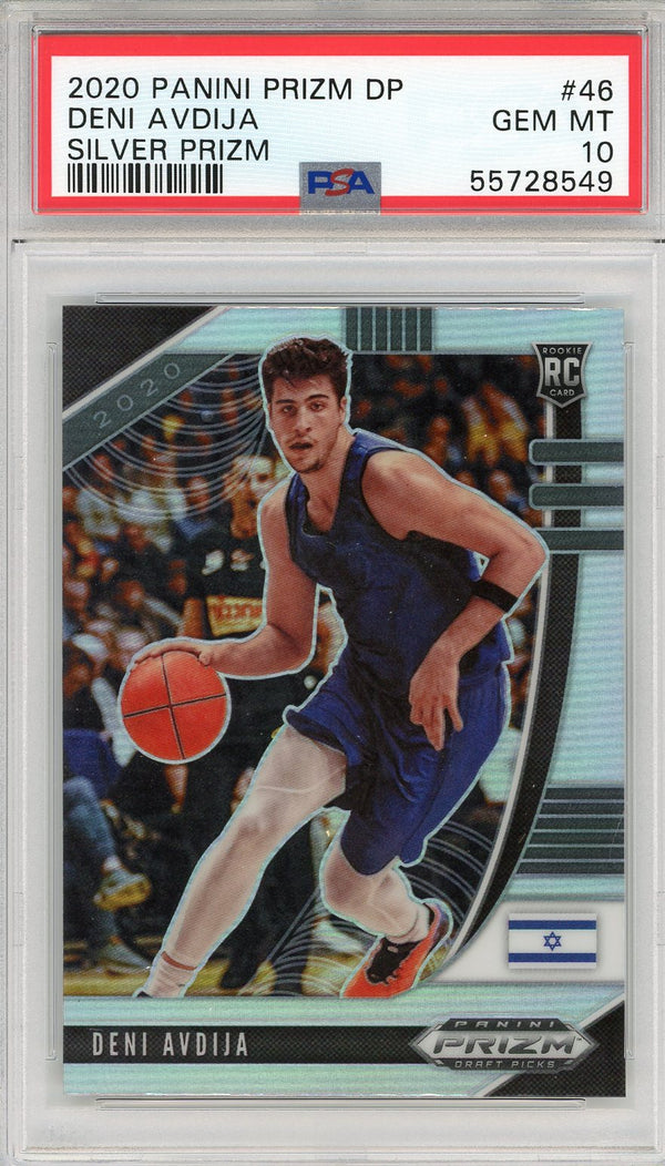 Deni Avdija 2020 Panini Prizm Draft Pick Silver Prizm Rookie Card #46 (PSA)